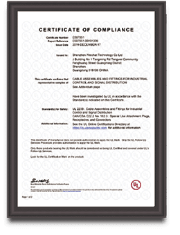 UL certification document