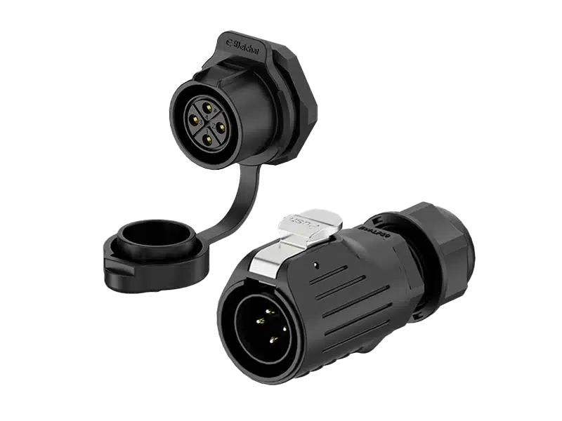pvlinktech EW-LP20 panel mount connector with cap