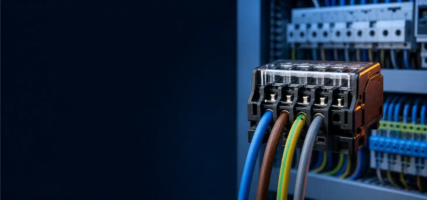 Push wire connectors for fast enclosure and control wiring