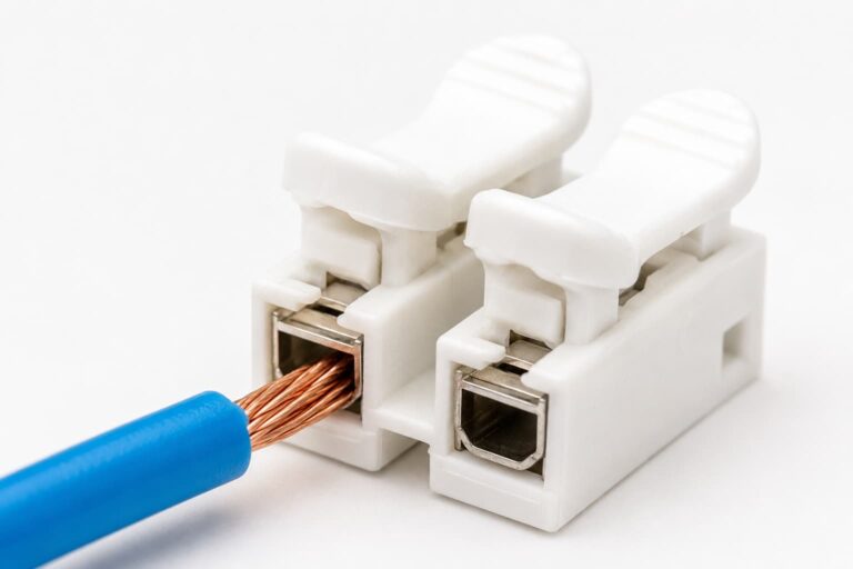 Conectores de cable sin herramientas para el cableado de cajas de derivación