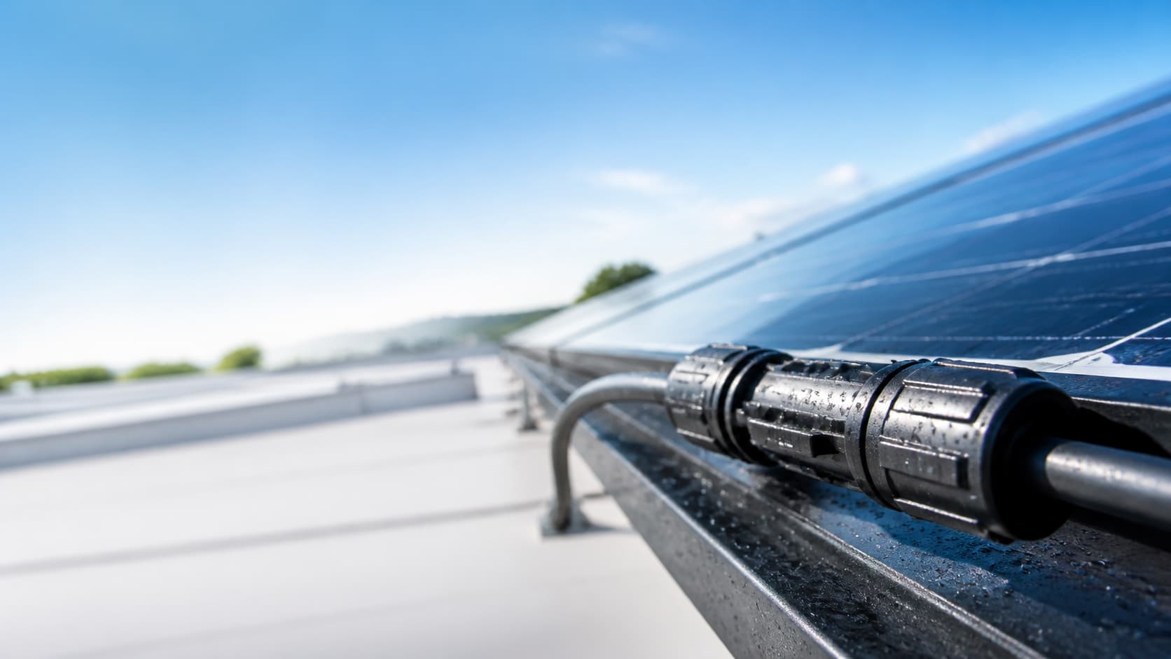 Waterproof solar PV connectors for a utility-scale photovoltaic installation